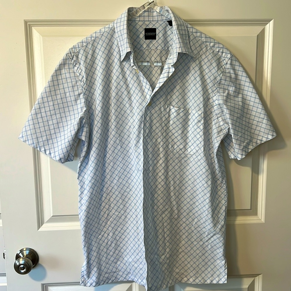 🧹Clearance || Slates (Dockers Brand) Men’s Medium White/Blue Pattern - Size Med
